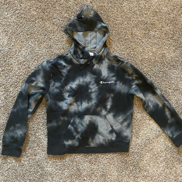 Champion Tops - NAVY Blue Tie-Dye Champion Hoodie
